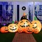 Joiedomi; 7 FT Long Halloween Inflatables Pumpkin, 7 Pumpkins Decoration with Witch's Cat with Build-in LEDs Blow Up Inflatables for Halloween Party Outdoor, Yard, Garden, Lawn Decorations; Category:Pumpkin Decor; Image:2